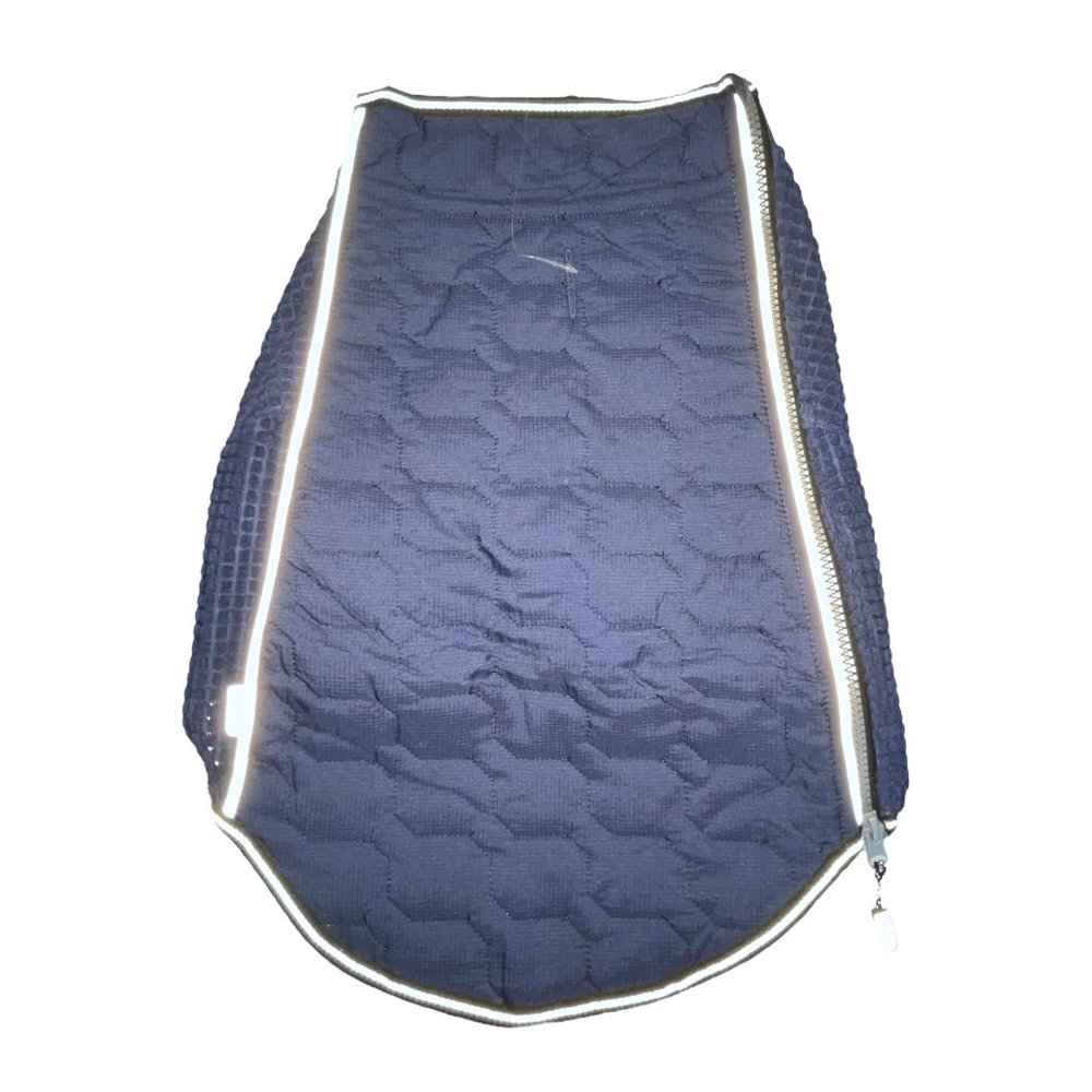 NWT Top Paw Navy Packable Bag Quilted Zipper Reflective Lightweight Coat M